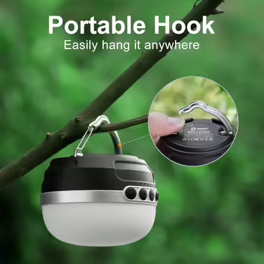 LED Camping Lamp, 10400mAh Battery Rechargeable RGB Color Changing, Steplessly Dimmable, Magnetic Camping Light with Hook for Home, Outdoor Activities, Hiking, Tent Light, Ambient Light, Emergency, etc.