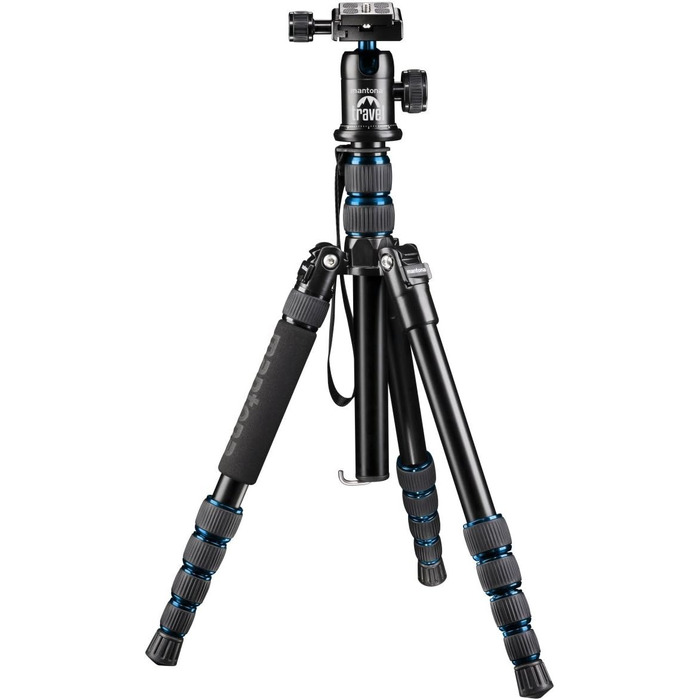 Штатив Mantona DSLM Travel - блакитний, для камер, до 5 кг, з кульковою головкою