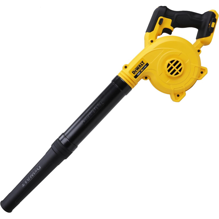 DEWALT Cordless Blower/Leaf Blower (18V, 290 km/h blowing speed, THREE-stage switch, delivered without battery and charger) DCV100-XJ