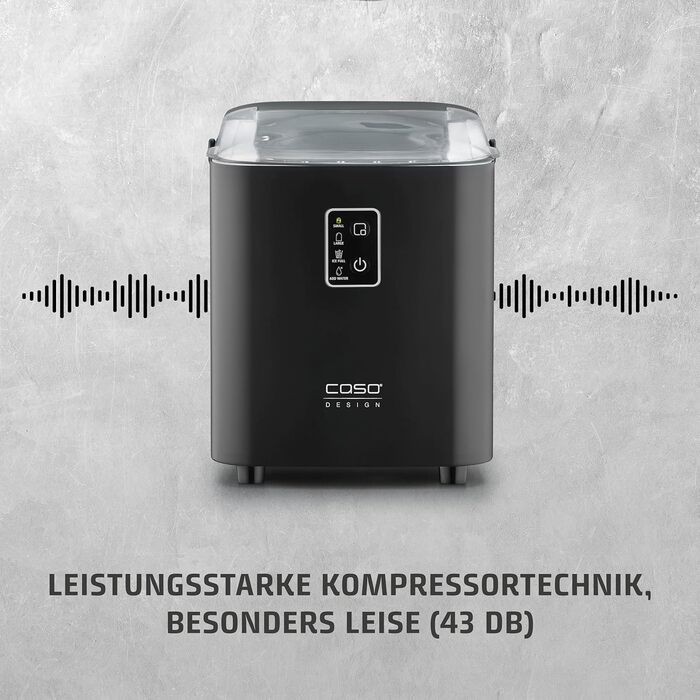 Машина для приготування льоду Caso IceChef Compact: швидке приготування, 1л бак, самоочищення, з лопаткою
