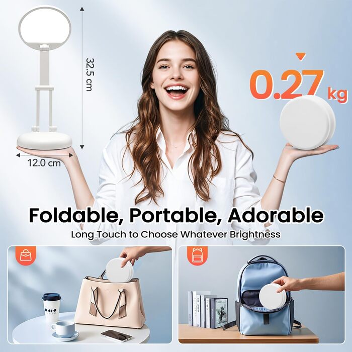 Світлодіодна лампа для читання One Fire 48 LED з USB, 10W адаптер, 40см, гнучка, біла - нічник для дитячого ліжка