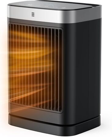 Електричний обігрівач PTC керамічний 2000W з термостатом, 75° обертання, 3 режими, таймер, захист від перегріву та перекидання