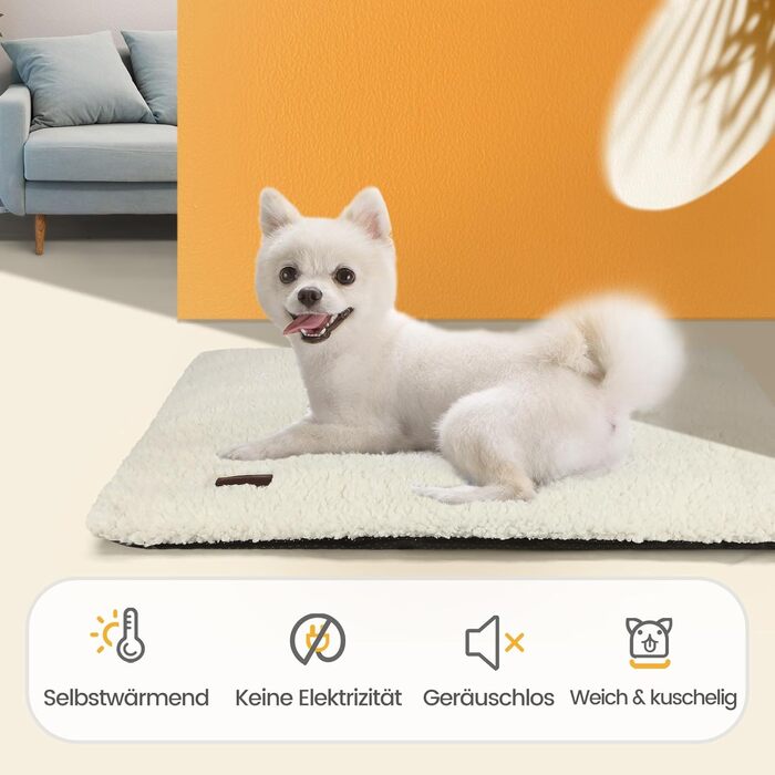 Самогріюча лежанка для котів на підвіконня, м'яка та нековзна, 90 x 28 см (Бежевий)