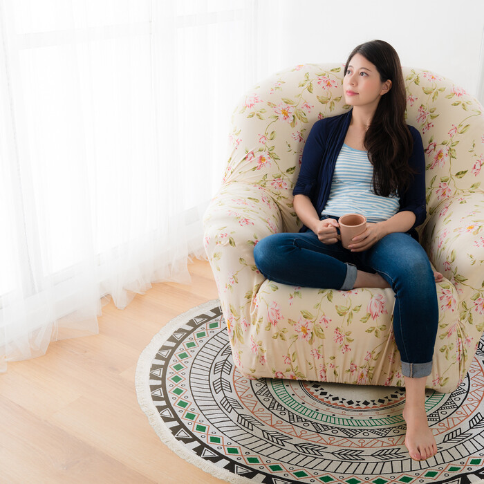 Relaxdays Round Rug with Mandala Design
