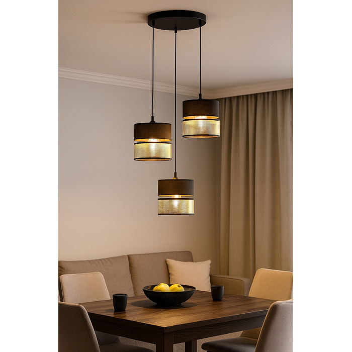 Настільна нічна лампа з ажурним золотистим абажуром, патрон E27, LED