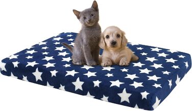 Лежанка для собак EMPSIGN, м'який килимок для перенесення, лежанка для собак знімний та пральний чохол, водонепроникна, для маленьких собак, 61x46x6.6 см, блакитна