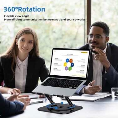 MCHOSE Adjustable Laptop Stand - Ergonomic Desk Stand for MacBook Air & 10-17' Laptops (Black)