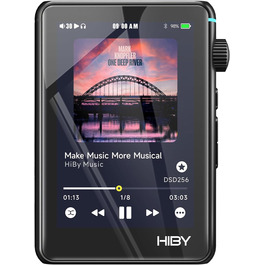 MP3-плеєр HiBy R3 II (2025) з Bluetooth 5.1, MQA, DSD, PCM, Tidal, Qobuz, 4.4mm BAL, 2TB, Чорний