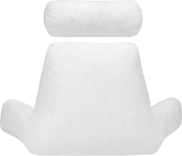 Подушка для чоловіка з підлокітниками - велика, для читання та відпочинку в ліжку. Преміум піна з пам'яті, знімна подушка для шиї на стрічці. XXL, піна з пам'яті