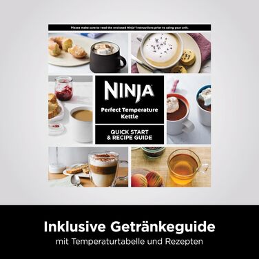 Ninja Perfect Temperature Kettle - 1.7L, LED Display, Rapid Boil & Adjustable Temperature, White