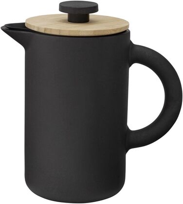 Stelton X-636 - Coffee Maker, French Press - Theo - 0.8 Liter - Ceramic - Black Scandinavian Black