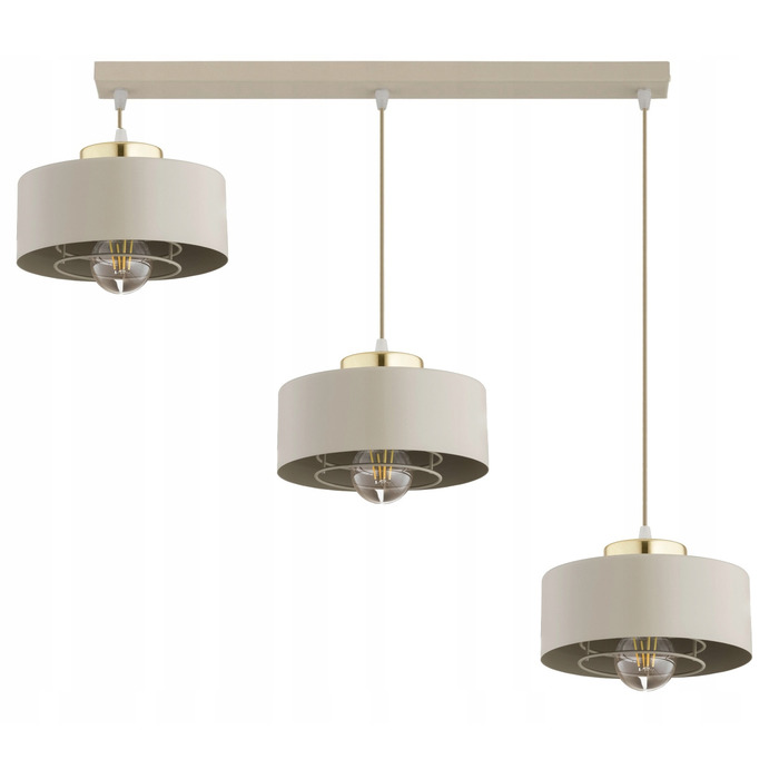Підвісна люстра Elko-Lighting Spring Ecru, 3 точки освітлення, цоколь E27