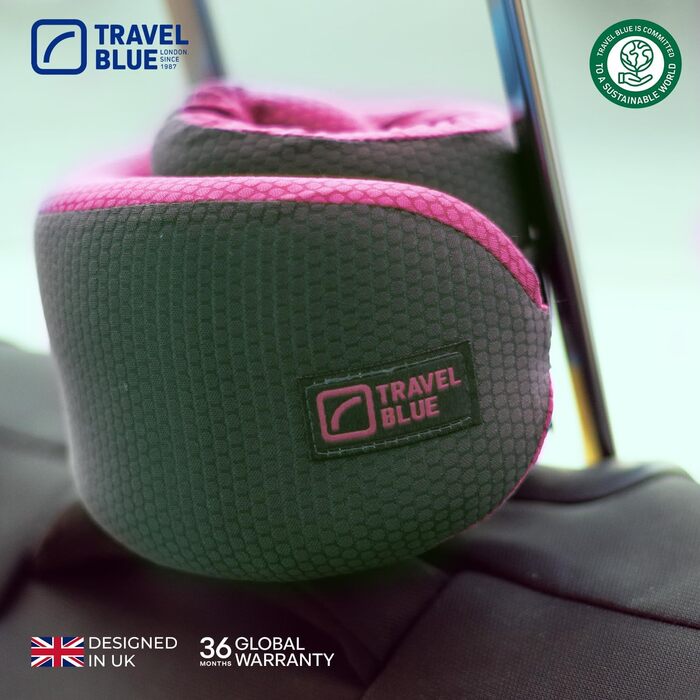 Travel Blue Dreamer Neck Pillow - Memory Foam Travel Pillow for Airplane, Car & Train - Breathable Mesh, Removable Cover, Comfortable Support