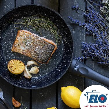 Сковорода ELO Belugo 28 см з кованого алюмінію з антипригарним покриттям ELODUR® Select (PFAS free) – для індукційних плит, чорна