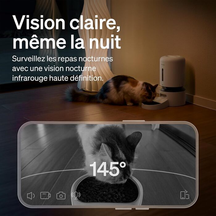 Автоматичний годівниця для котів та собак PETLIBRO 5L з відеоспостереженням 1080P, WiFi, нічним баченням, датчиком низького рівня корму та сигналізацією, 1-10 прийомів