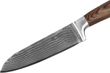 Набір кухонних ножів Wakoli EDIB Damast VG10 (3 шт.) в дерев'яній подарунковій коробці - гострі, ергономічні, з ручками Pakkawood