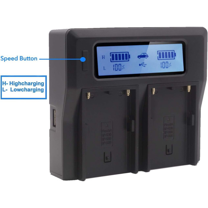 Зарядний пристрій Baxxtar Pro BP-U30/35/60/65/70/90/95/100 з LCD дисплеєм (Dual)