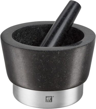 ZWILLING Spices Mortar and Pestle, Height: 10 cm, Ø 11 cm, Granite, Black