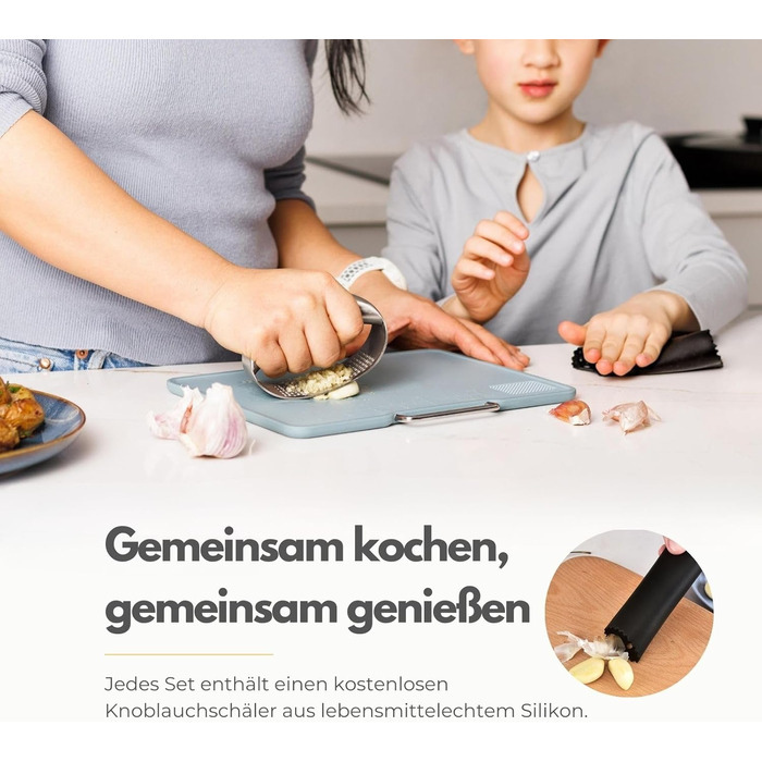 Прес для часнику CLOVE з подрібнювачем та скребком, нержавіюча сталь 18/10, ручна, для кухні