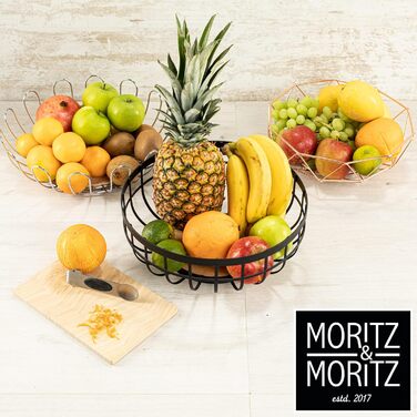 Таця Moritz & Moritz Obstschale Roségold, 27,5 см - фруктова таця з рожевого металу, кошик для подарунків, фруктів, овочів та хліба
