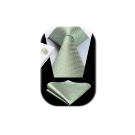 Краватка чоловіча Enlision для весілля, краватка та нагрудна хустинка, комплект з краваткою та запонок, шовкова краватка з візерунком пейслі, однотонна в різних кольорах, салатовий F2