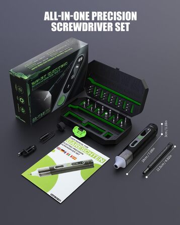 Електрична викрутка 36 в 1, міні-набір, акумуляторна викрутка з бітами H4, H6.3, 4 моменти, 1500mAh, інструмент для ремонту телефонів, окулярів, годинників, ноутбуків GS-Y08