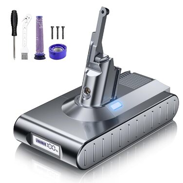 Запасний акумулятор Powtree для пилососів Dyson DC62, DC58, DC59, DC61, DC72, DC74, SV03, SV04, SV05, SV06, SV07, SV09 Animal Absolute (2 фільтри + кришка акумулятора + 2 гвинти)