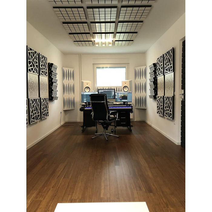 Набір акустичних панелей для звукопоглинання та дифузії WAVE Sonoma, 50x50x5 см, 4 шт. — декоративні панелі для шумоізоляції та корекції акустики