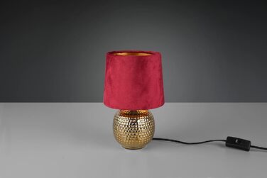 Настільна лампа Reality Leuchten Sophia, кераміка, зелений/золотий абажур, E14, 16 см