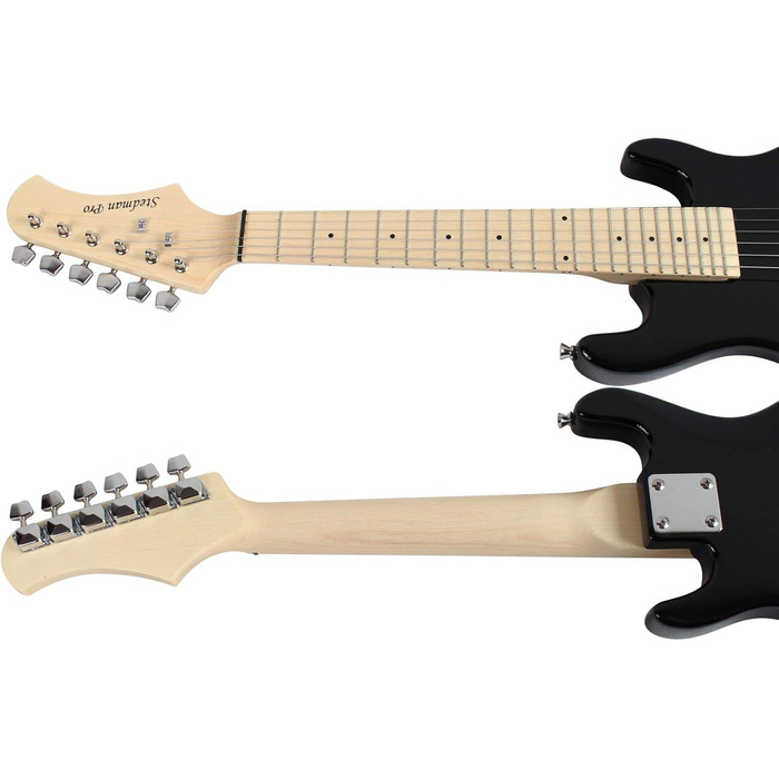 Дитячий електрогітарний набір YMC, 76.2 см, з підсилювачем 5 Вт, Gigbag, ремінь, кабель, струни, медіатори та ключ, Чорний