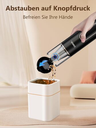 Бездротовий акумуляторний ручний пилосос Handstaubsauger: потужний 19000Pa, 7500mAh, USB-зарядка, 3 HEPA-фільтри, для матраців, авто, тварин, дому, столу