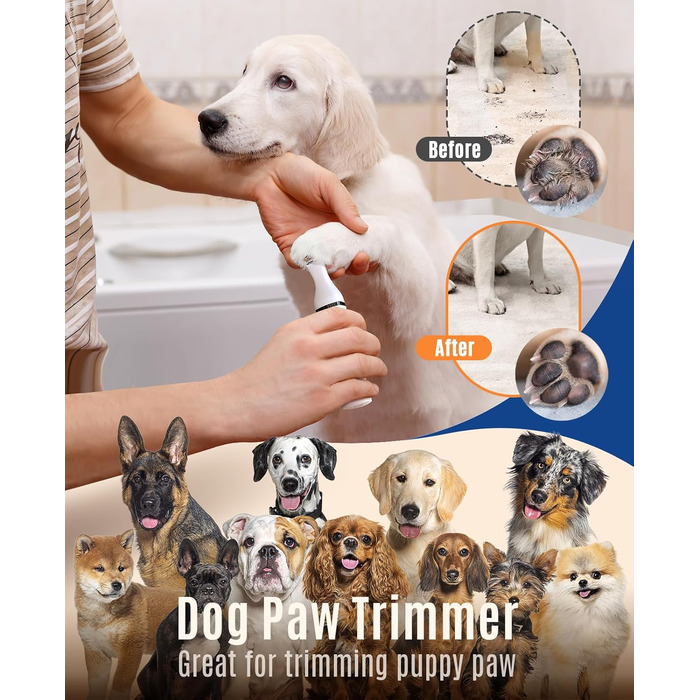 Триммер для собак Oneisall з подвійними лезами: для догляду за лапами, очима, вухами, обличчям та тілом