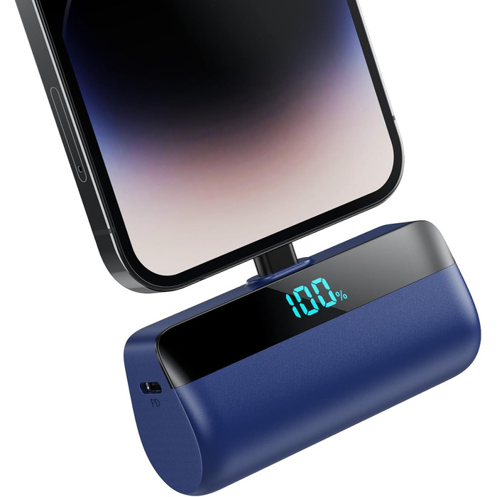 Power Bank Feob Mini 5200mAh 20W PD, блакитний: Швидка зарядка для iPhone 14/13/12/11/XS/XR/8/7/6