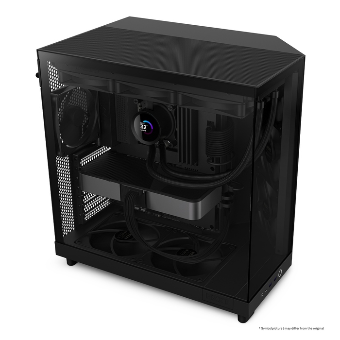 Корпус NZXT H6 Flow з вікном, чорний