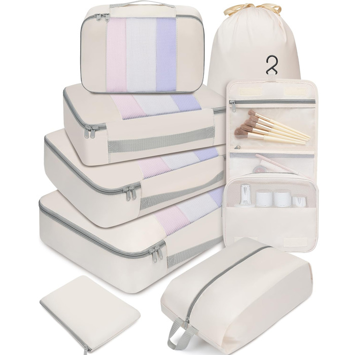 Органайзери для подорожей BAGAIL (10 шт.) - набір кубиків для пакування в різних розмірах, Matcha-Green