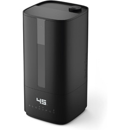 Зволожувач повітря Stadler Form Oliver, для великих приміщень до 60 м², тихий, компактний, потужний, 6 режимів, авто-режим, вимкнення LED, бездимний туман, чорний