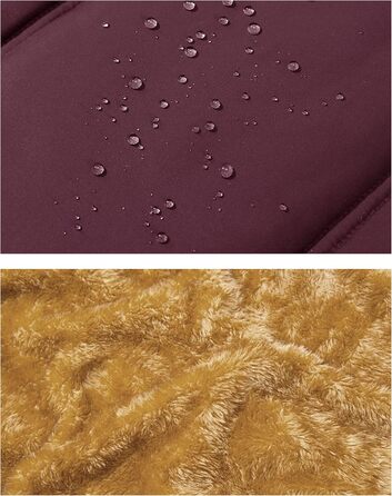 Чоловіча зимова куртка MAGCOMEN з підкладкою з флісу, тепла, з багатьма кишенями (XL, бордовий)