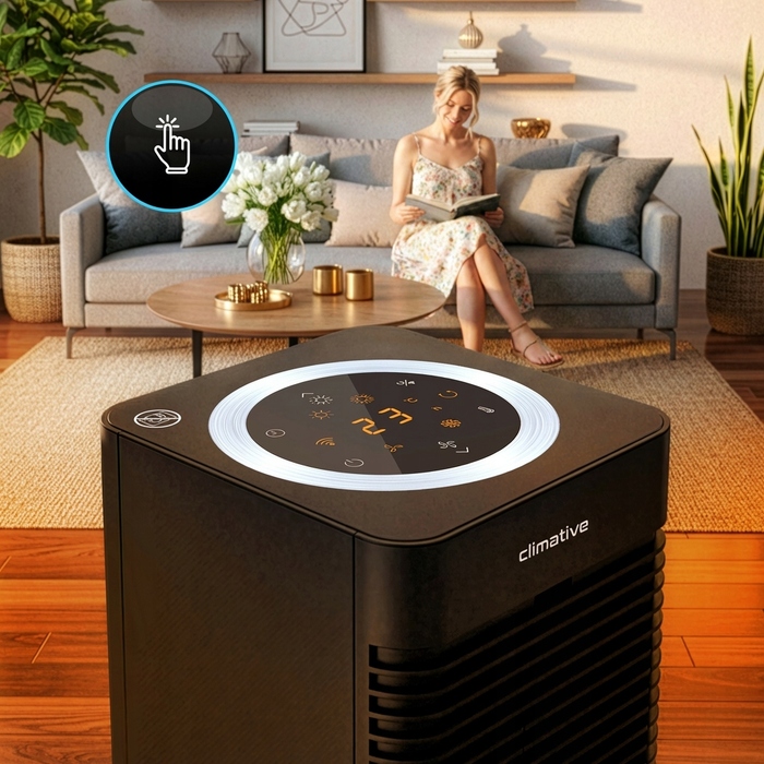 Колонний вентилятор Climative CoolHeat: підлоговий обігрівач та охолоджувач з WiFi та LED-дисплеєм