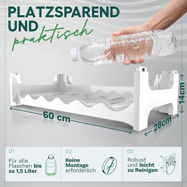 Plastic bottle rack for 36 bottles, expandable, stackable wine rack, white, beverage rack bottle shelving system, shelf for drinks, bottle cabinet, liquor rack