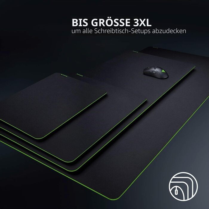 Ігровий килимок для миші Razer Gigantus V2 Large (450 x 400 x 3 мм) — текстурований мікротканинний килимок з протиковзанням, чорний