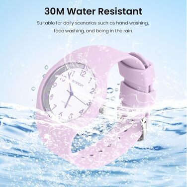 Жіночий годинник: аналоговий кварцовий годинник з силіконовим ремінцем. Спортивний годинник для студентів та дорослих (фіолетовий)