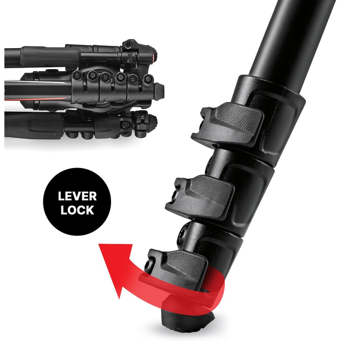 Штатив Manfrotto Befree Advanced 3-Way з тріножкою та рідинною головкою, алюміній, для камер та відеокамер до 6 кг, компактний, аксесуари для фото та відео (Befree Adv 3-Way Sony Alpha Alu)