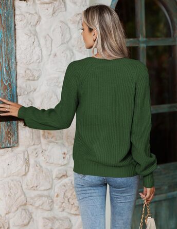 Жакет жіночий короткий в'язаний кардиган Hotouch з V-подібним вирізом, на кнопках, відкритий спереду, светр, стильний, повсякденний, (XS, Зелений)