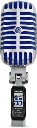 Мікрофон Shure Super 55 Deluxe - вінтажний динамічний суперкардіоїдний мікрофон, легендарний вигляд, класичний звук, міцний литий корпус