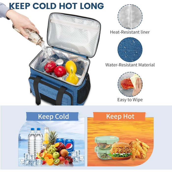 Тактична ланч-сумка HSHRISH 20L, чорно-камуфляжна, водонепроникна, для дорослих, на роботу, пікнік