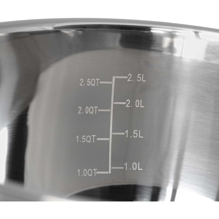 Набір мисок Gräwe: 1L, 2L, 4L, з нержавіючої сталі з кришкою, антиковзний низ