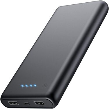 Powerbank MagSafe з LED дисплеєм, 26800mAh, 25W PD, чорний. Бездротова зарядка, USB-C вхід/вихід, сумісний з iPhone 16/15/14/13/12