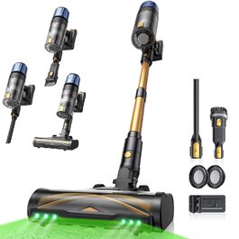 Бездротовий пилосос Proscenic P15: 70 хв роботи, 55KPa, 600W, сенсорний екран, 6-шарова фільтрація, для дому, килимів, твердих поверхонь, шерсті тварин, авто