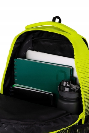 Багатофункціональний шкільний рюкзак CoolPack, чорний з жовтими та золотистими елементами, 29 л