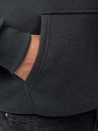 Світшот з капюшоном Smith & Solo чоловічий, на блискавці, Slim Fit, для тренувань, бавовна, розмір L, антрацит